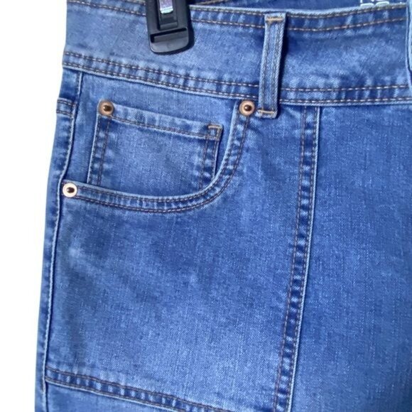 Bohemian Women Low Rise Flare Jeans Size 15 Wide Leg Hippie Festival Low Rise - Picture 5 of 11